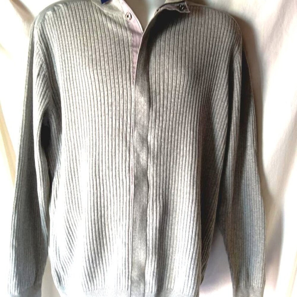 Men's Gray Zip Sweater Size XL NWT
